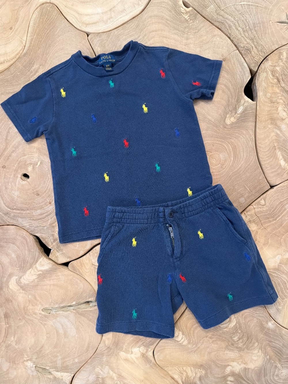 Kids polo ralph lauren short and tee set size 3T